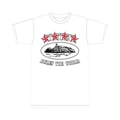 Camiseta Corteiz 4Stars Alcatraz Blanca