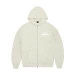 Sudadera con cremallera Corteiz Island color blanco roto