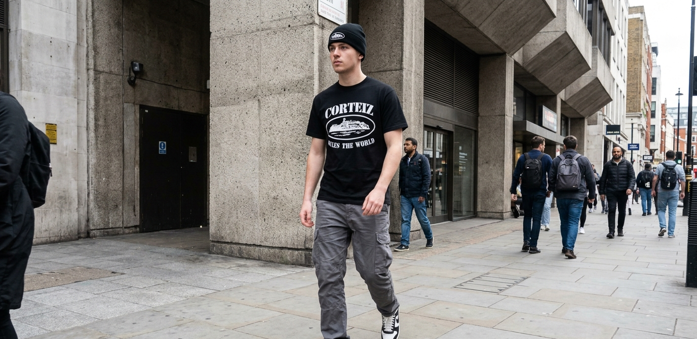 como combinar camisetas corteiz